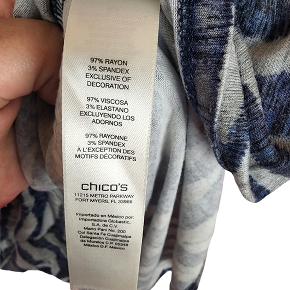 Chico's Animal print and Lace Tunic - Picture 4 of 5